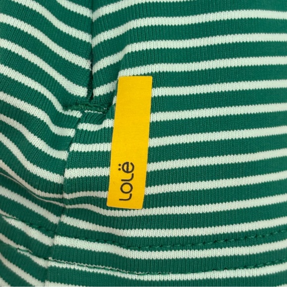 Lolë Women’s Large Green Striped Full Zip Jacket UPF 50+ Wicking Stretch - Picture 7 of 16